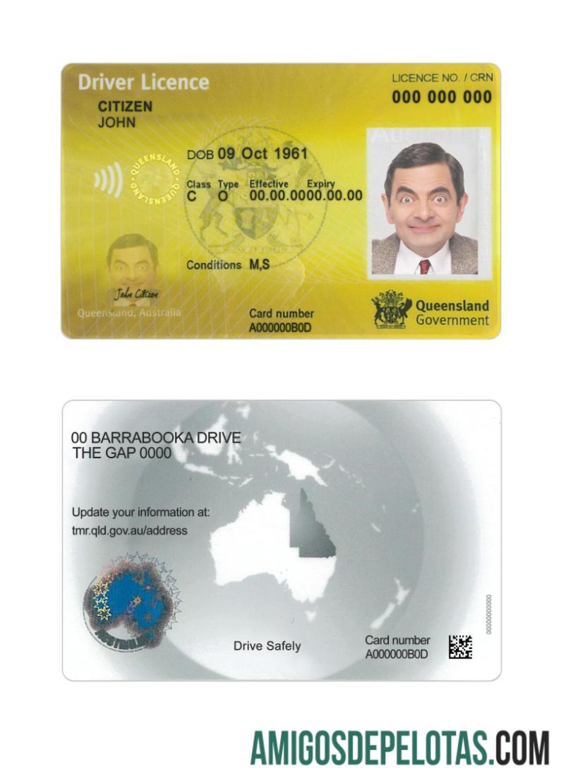 Austrália Queensland DL 2019 Presente exemplo